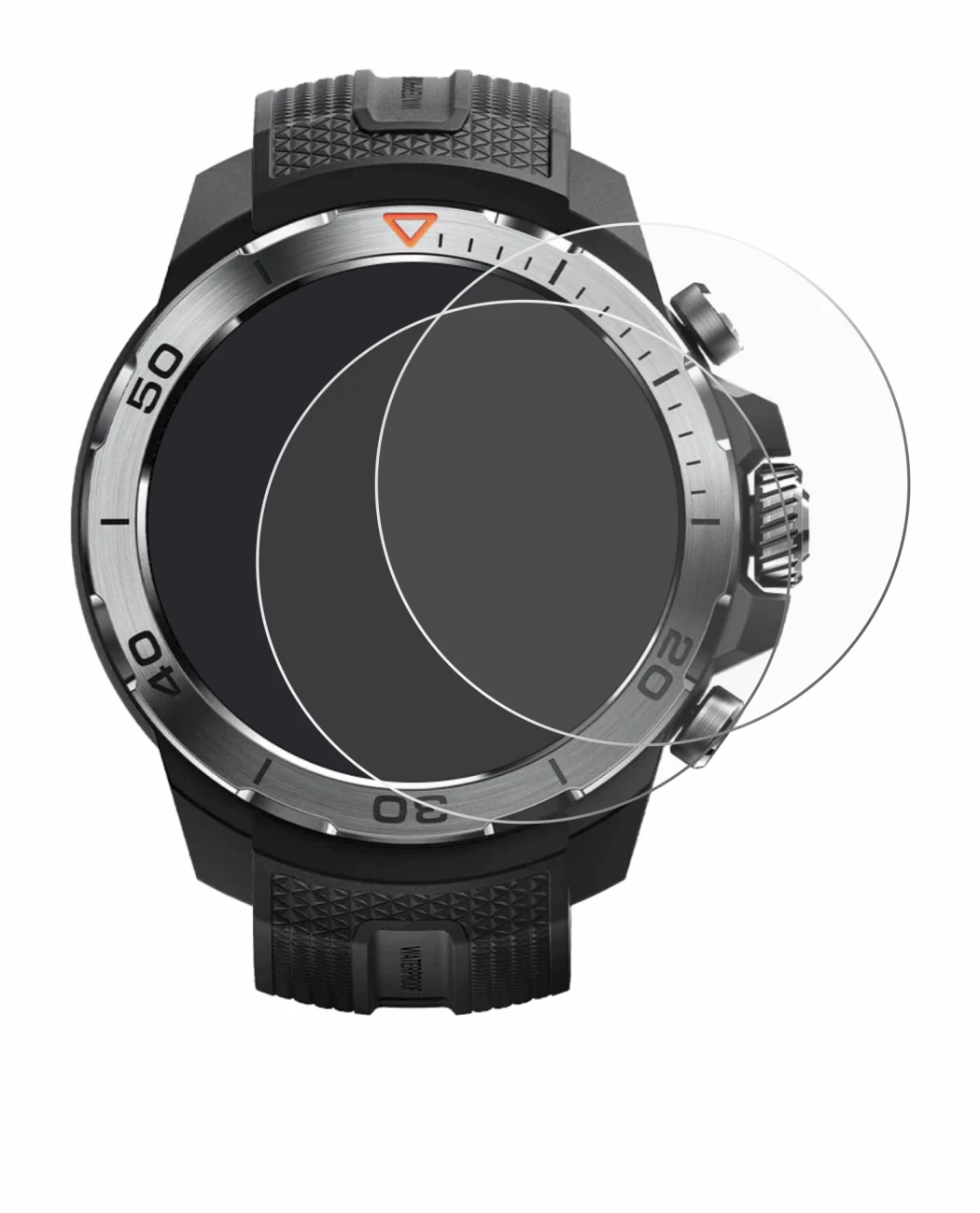 Image de l'appareil Xiaomi Mibro GS Explorer avec une grande variété de protections d'écran.