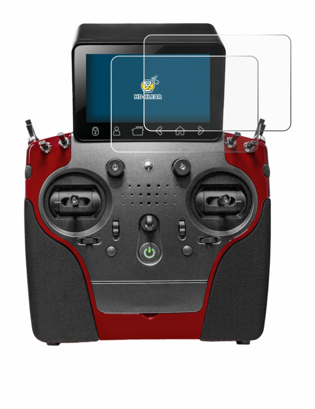 Image de l'appareil PowerBox Systems Atom avec une grande variété de protections d'écran.