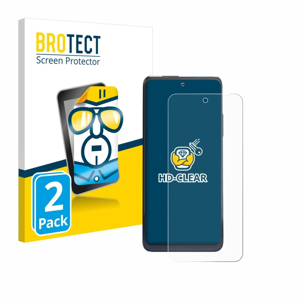 Face avant d’un emballage produit avec le logo de la marque BROTECT. À côté, l’appareil Thuraya One est représenté avec la pro