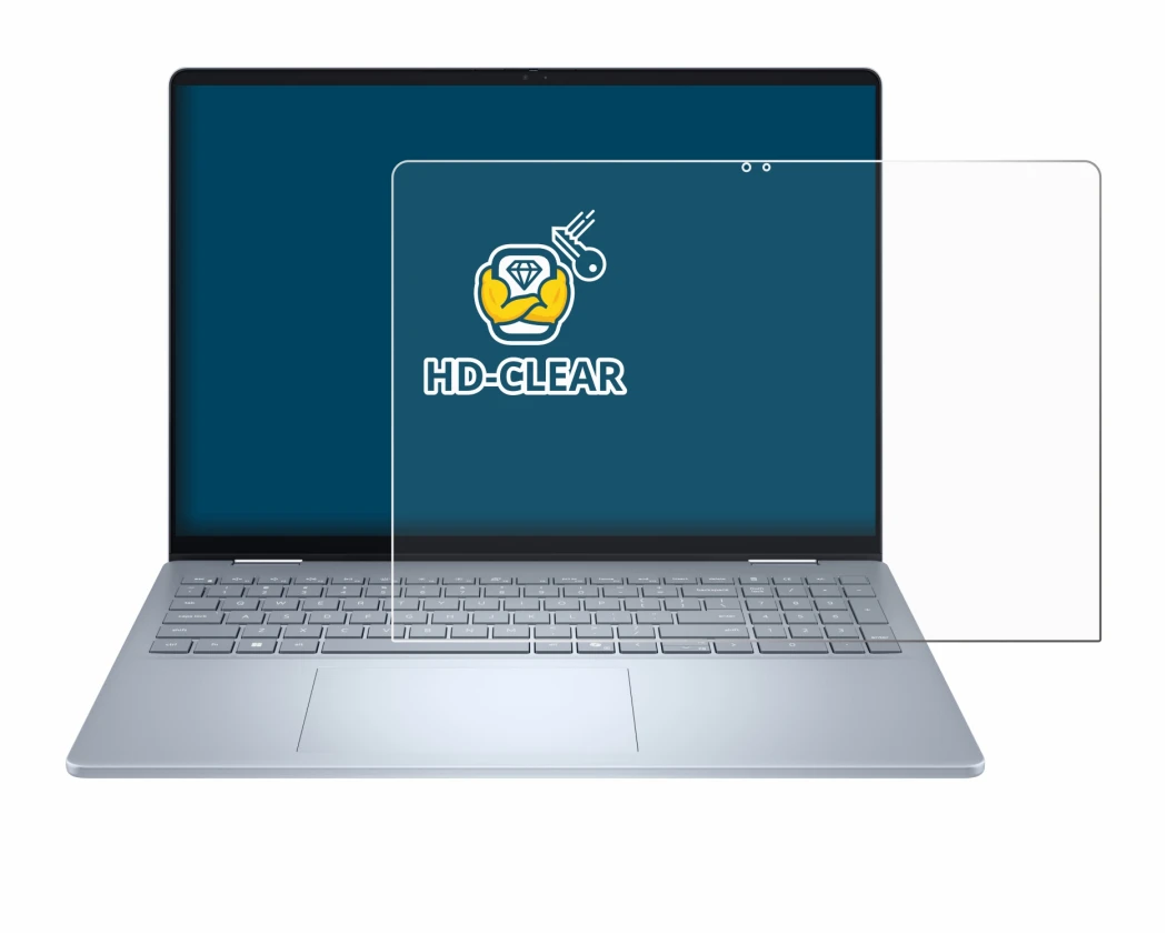 Image de l'appareil Dell 16 Plus-2-in-1 avec une grande variété de protections d'écran.