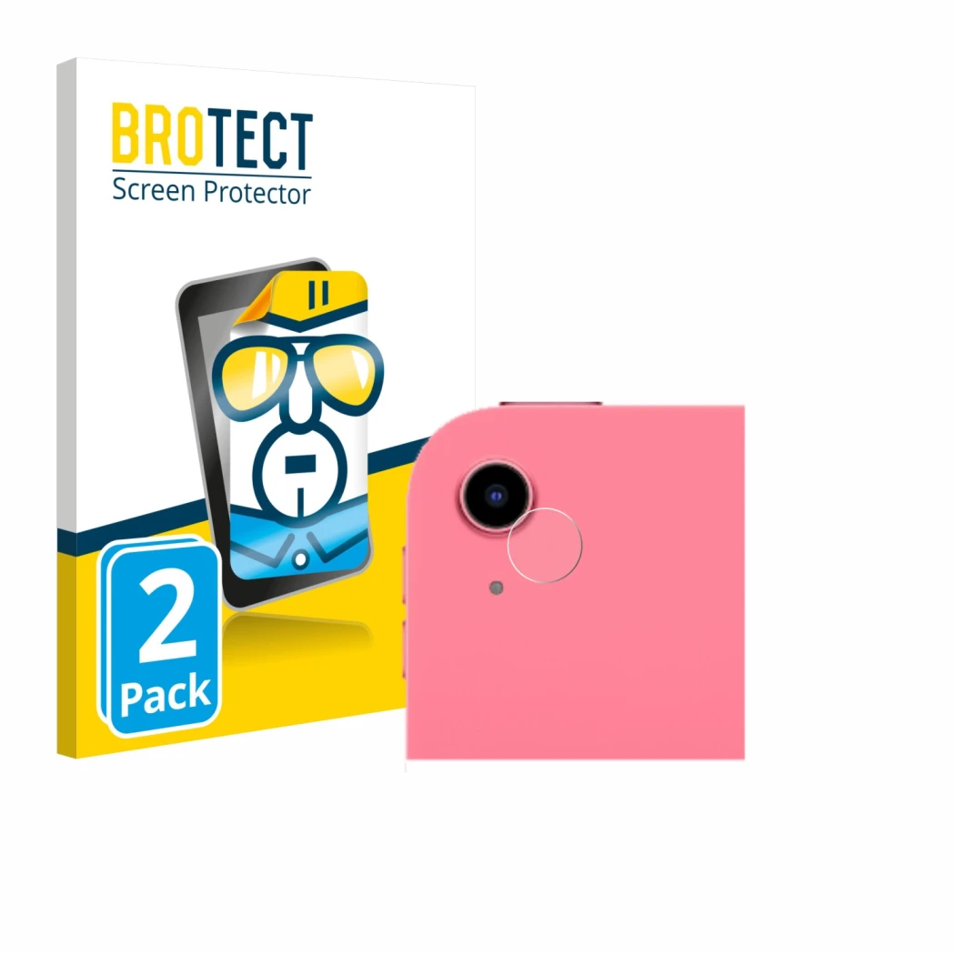 Face avant d’un emballage produit avec le logo de la marque BROTECT. À côté, l’appareil Apple iPad A16 11