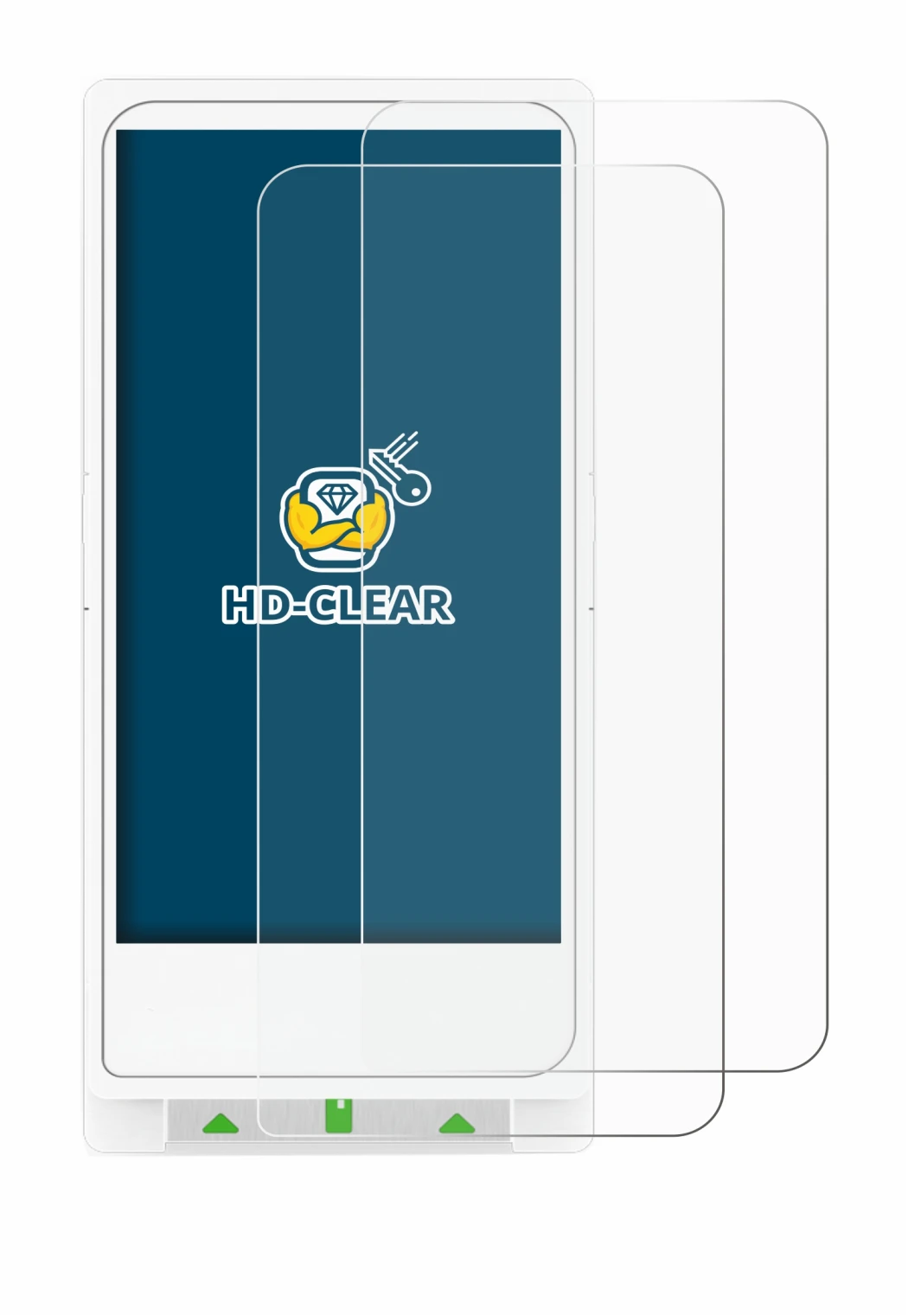 Image de l'appareil Clover Flex avec une grande variété de protections d'écran.