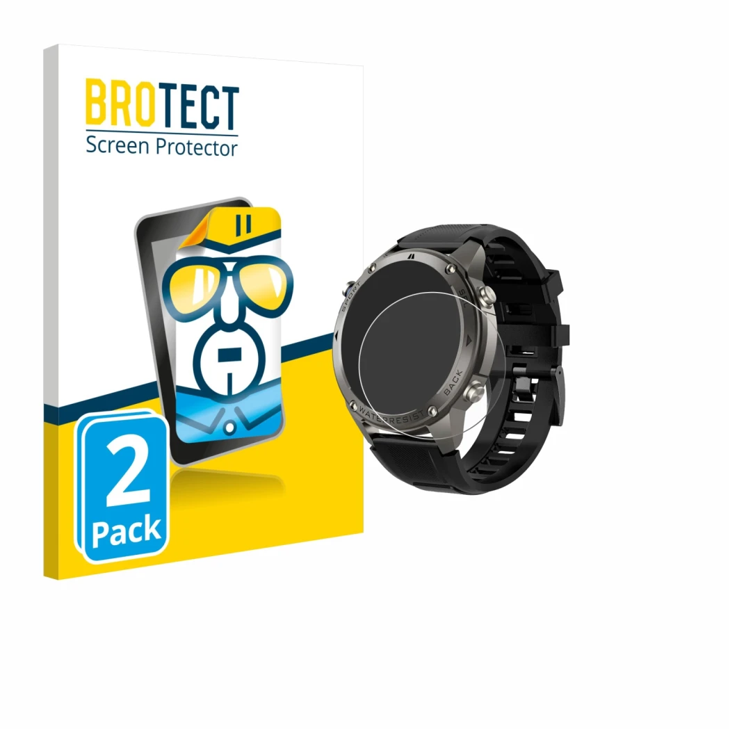 Face avant d’un emballage produit avec le logo de la marque BROTECT. À côté, l’appareil Knauermann GPS 4 (2025) est représenté