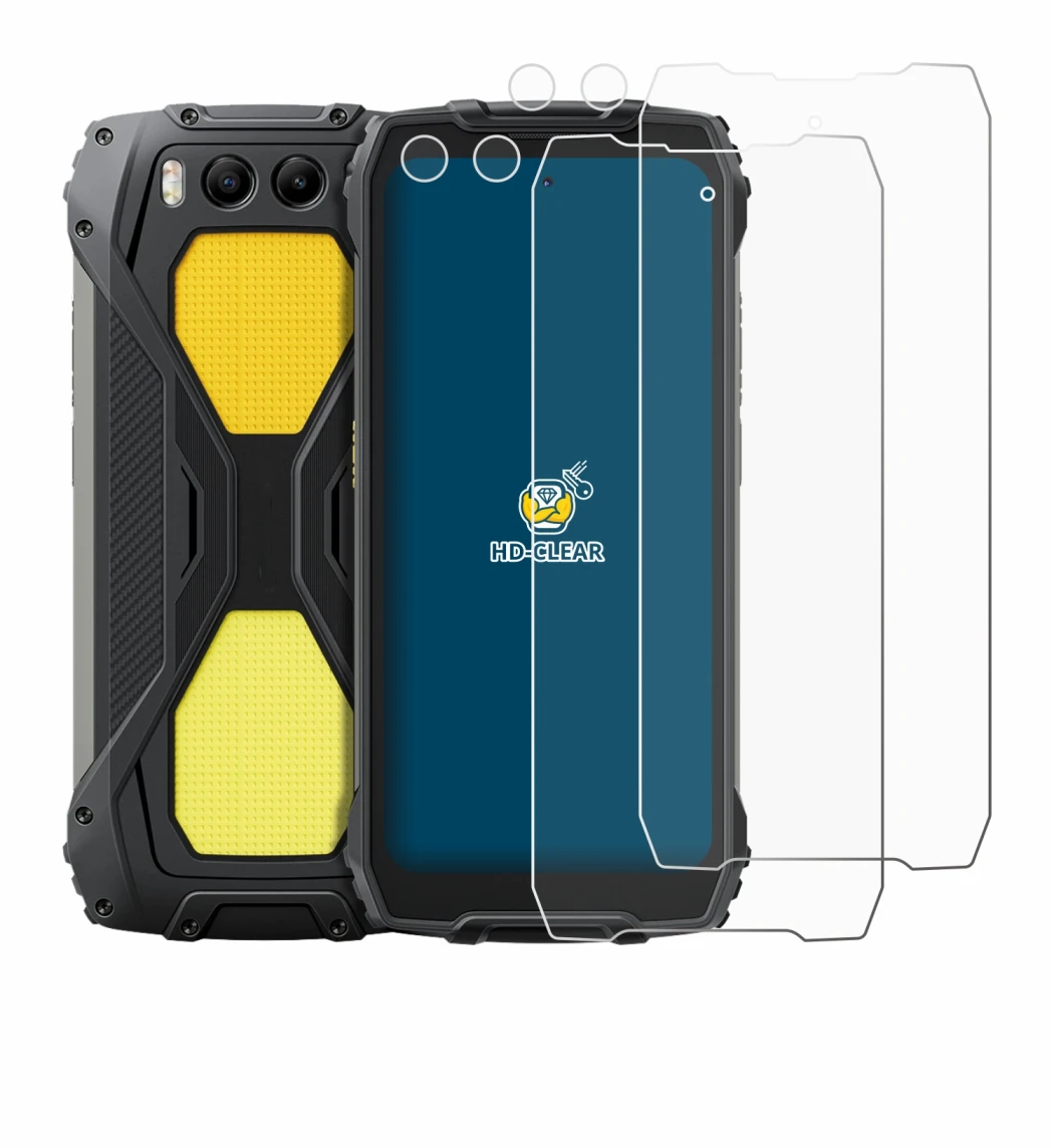 Image de l'appareil Blackview BV7300 (Avant+Caméra) avec une grande variété de protections d'écran.