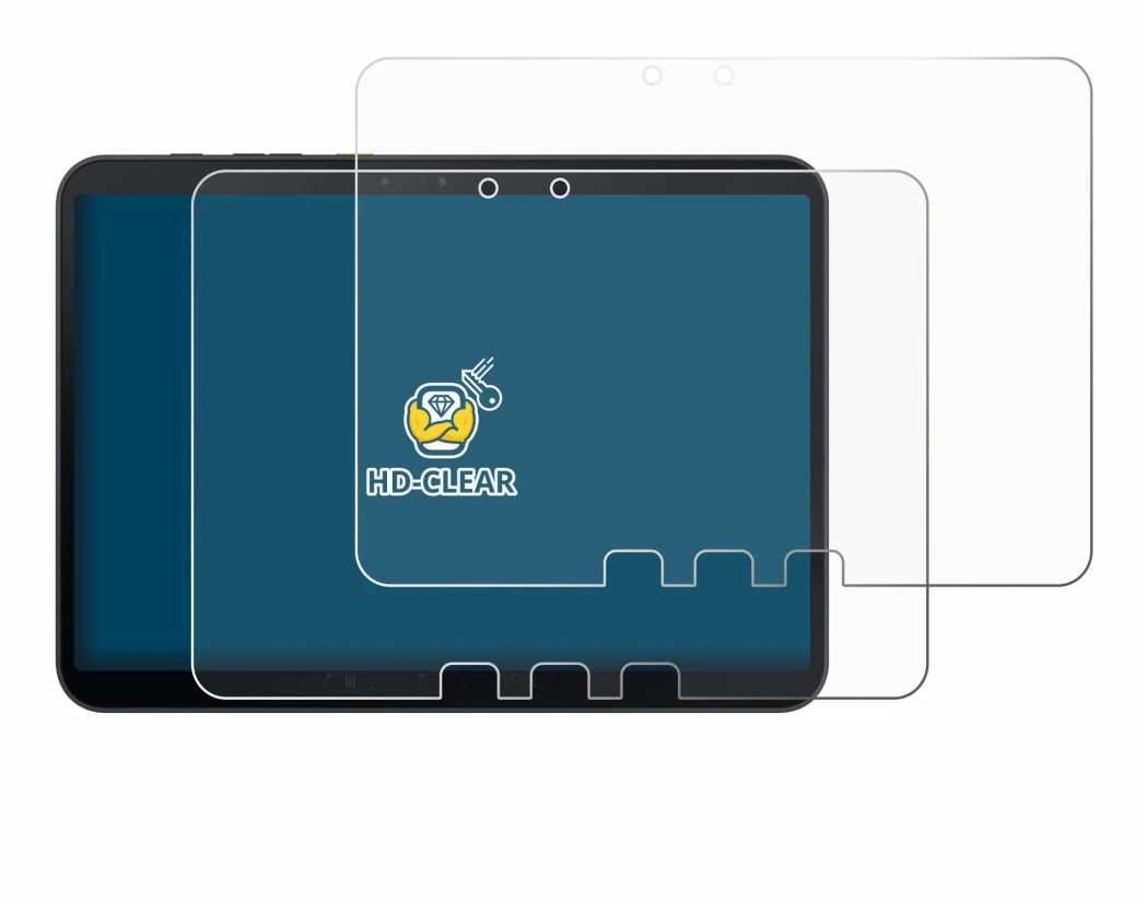 Image de l'appareil Samsung Galaxy Tab Active 5 Pro avec une grande variété de protections d'écran.