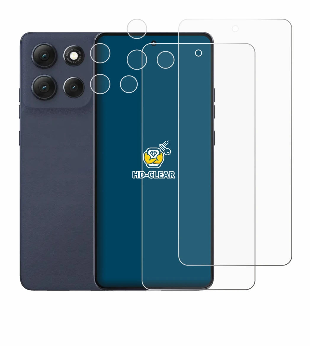 Image de l'appareil Motorola Moto G86 (Avant+Caméra) avec une grande variété de protections d'écran.