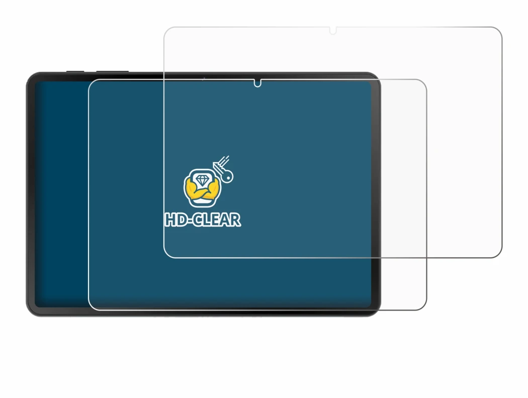Image de l'appareil Doogee Tab A9 avec une grande variété de protections d'écran.