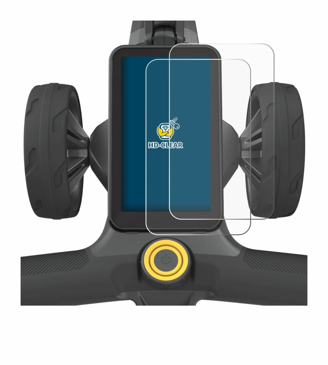 Image de l'appareil PowaKaddy CT12 GPS avec une grande variété de protections d'écran.