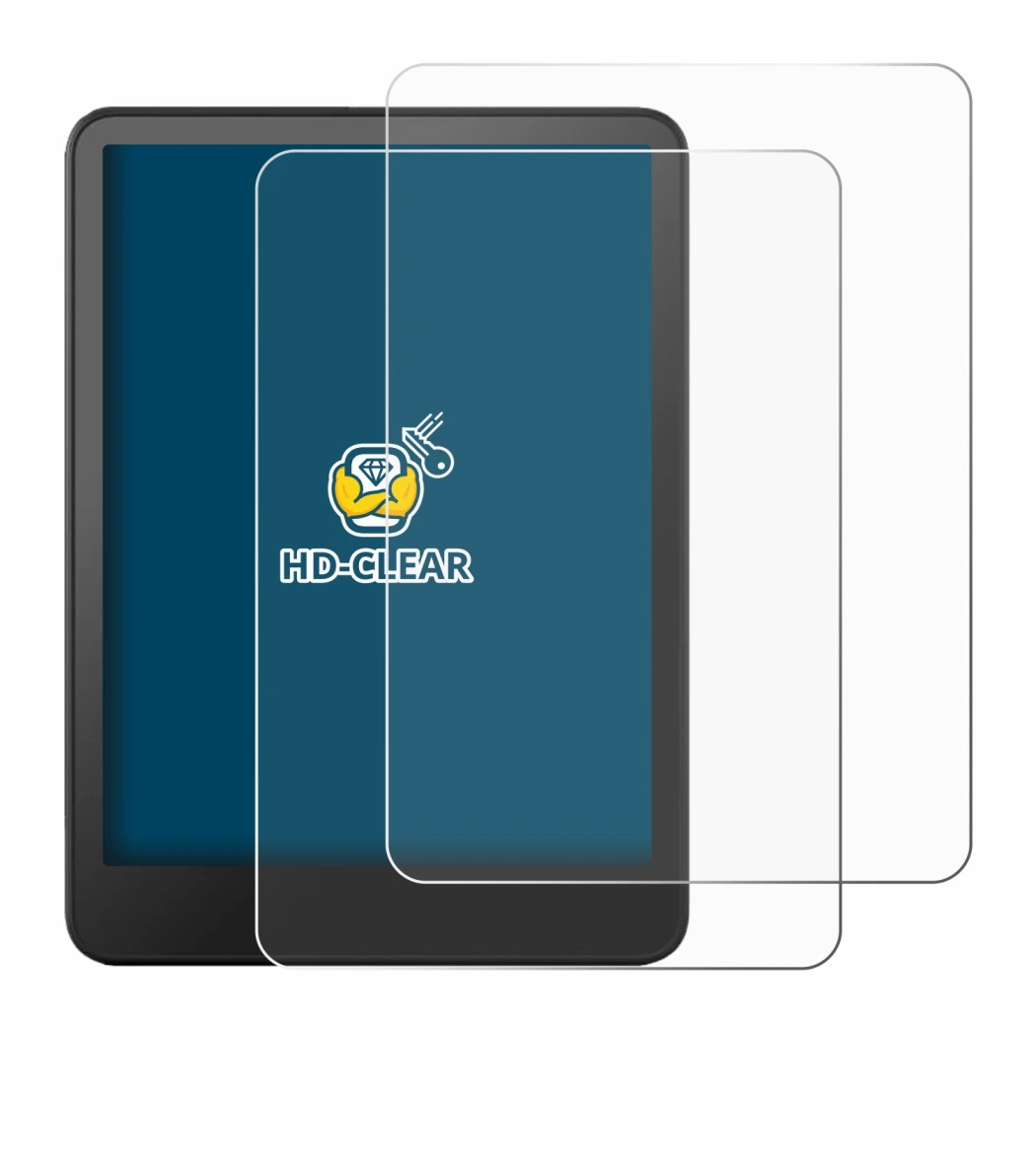Image de l'appareil Amazon Kindle Colorsoft avec une grande variété de protections d'écran.
