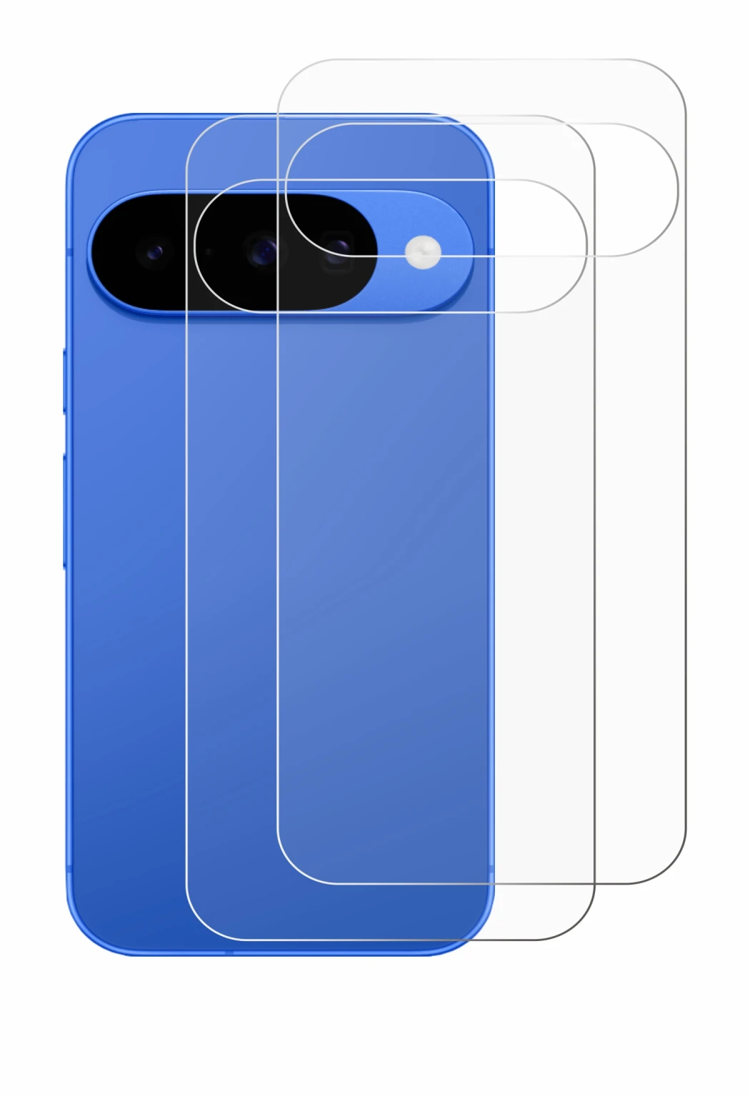 Image de l'appareil Google Pixel 10 (Arrière) avec une grande variété de protections d'écran.