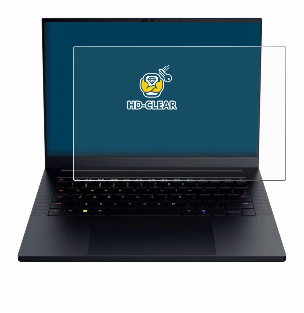 Image de l'appareil Razer Blade 14 2025 avec une grande variété de protections d'écran.