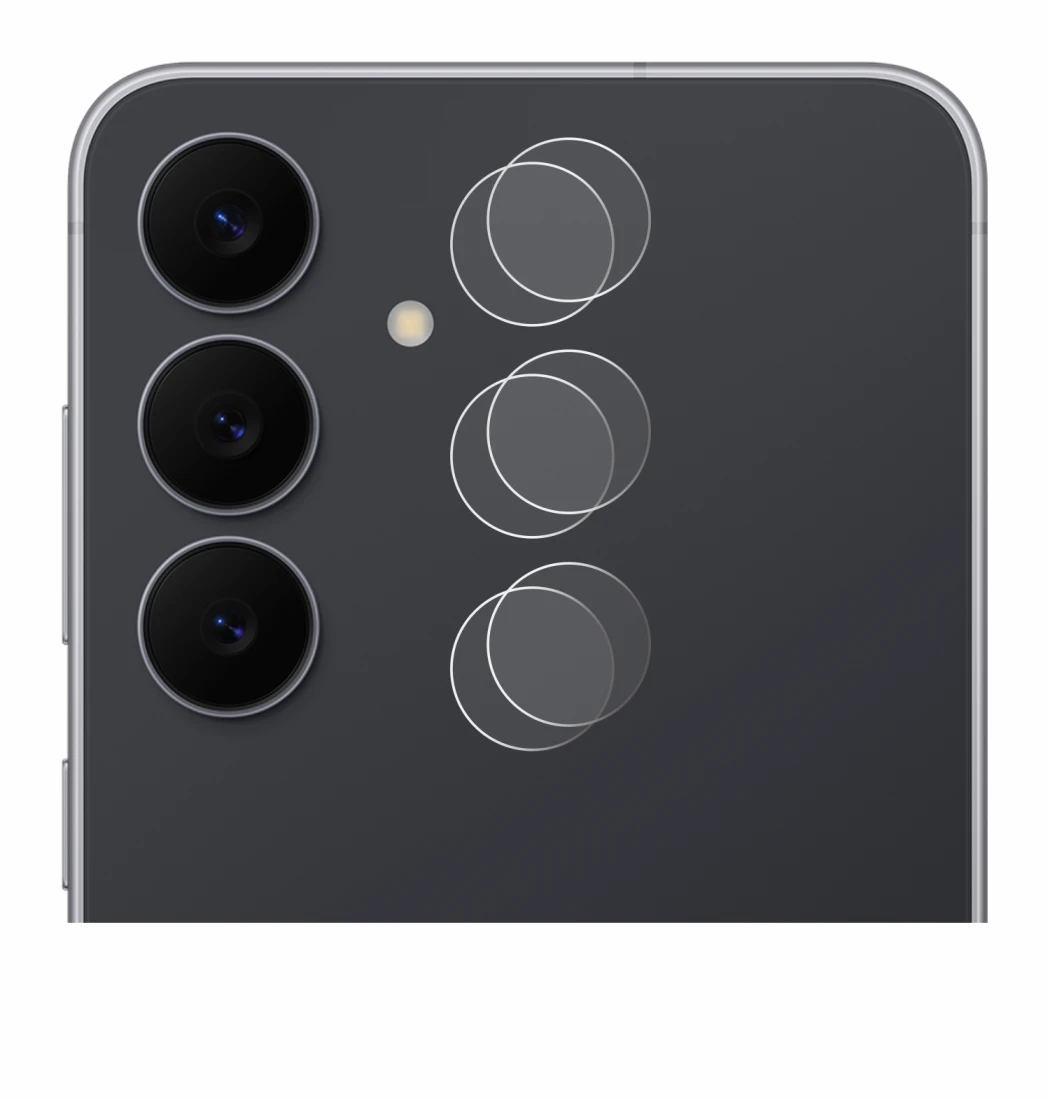 Image de l'appareil Samsung Galaxy S25 FE (Caméra UNIQUEMENT) avec une grande variété de protections d'écran.