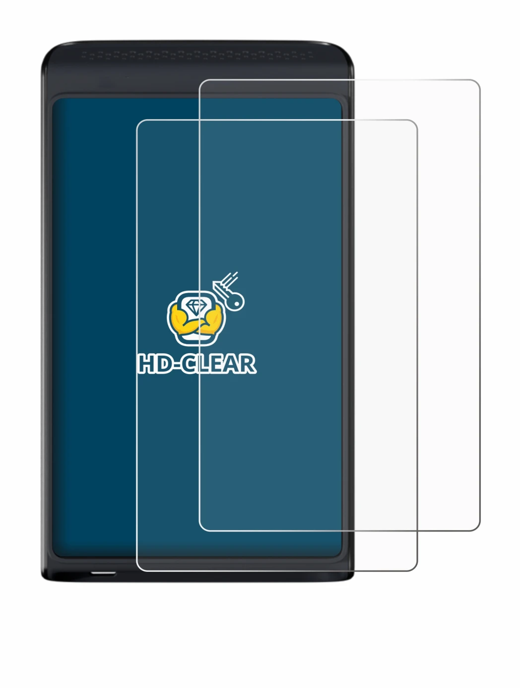 Image de l'appareil Vasco Translator Q1 avec une grande variété de protections d'écran.