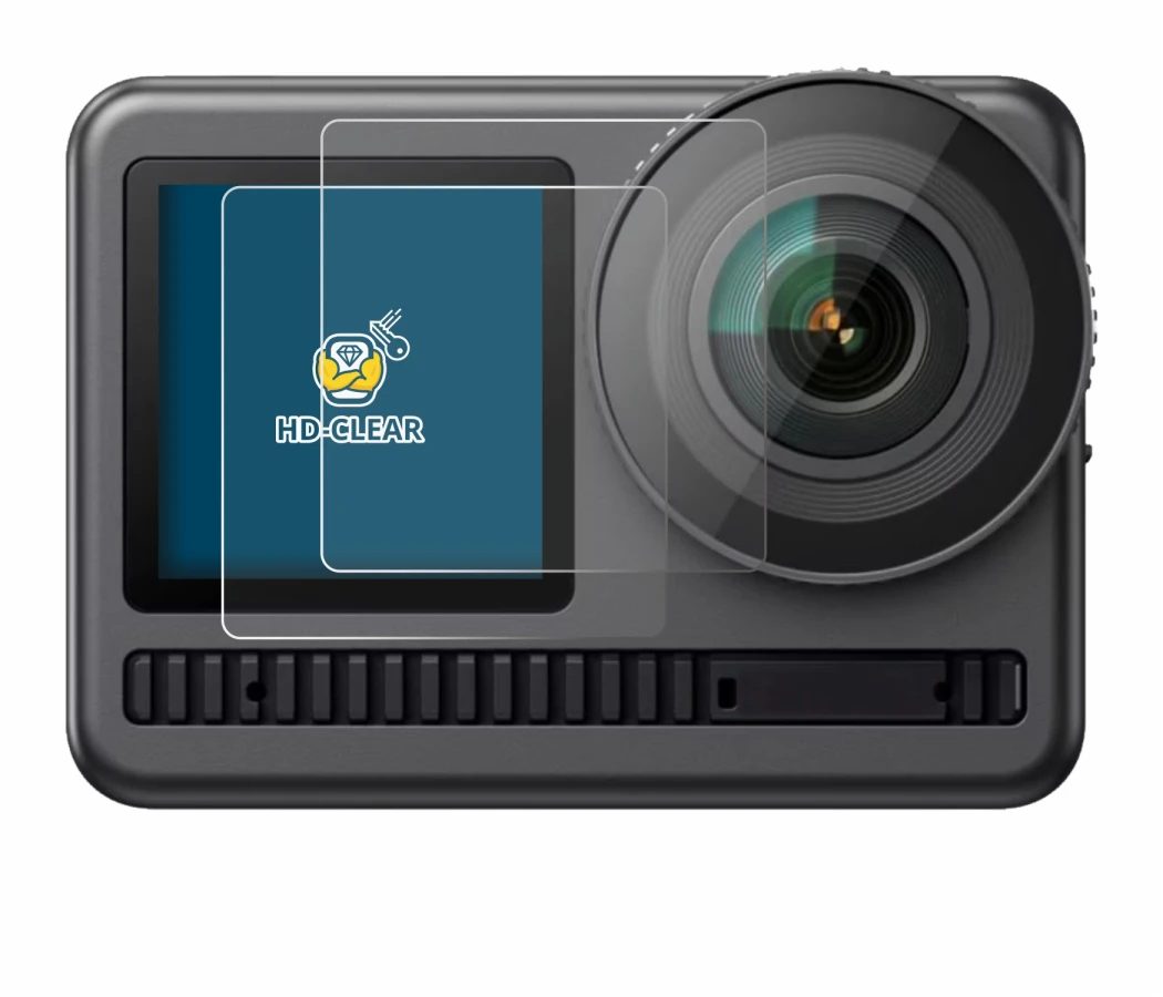 Image de l'appareil Akaso Brave 8 (Affichage avant) avec une grande variété de protections d'écran.