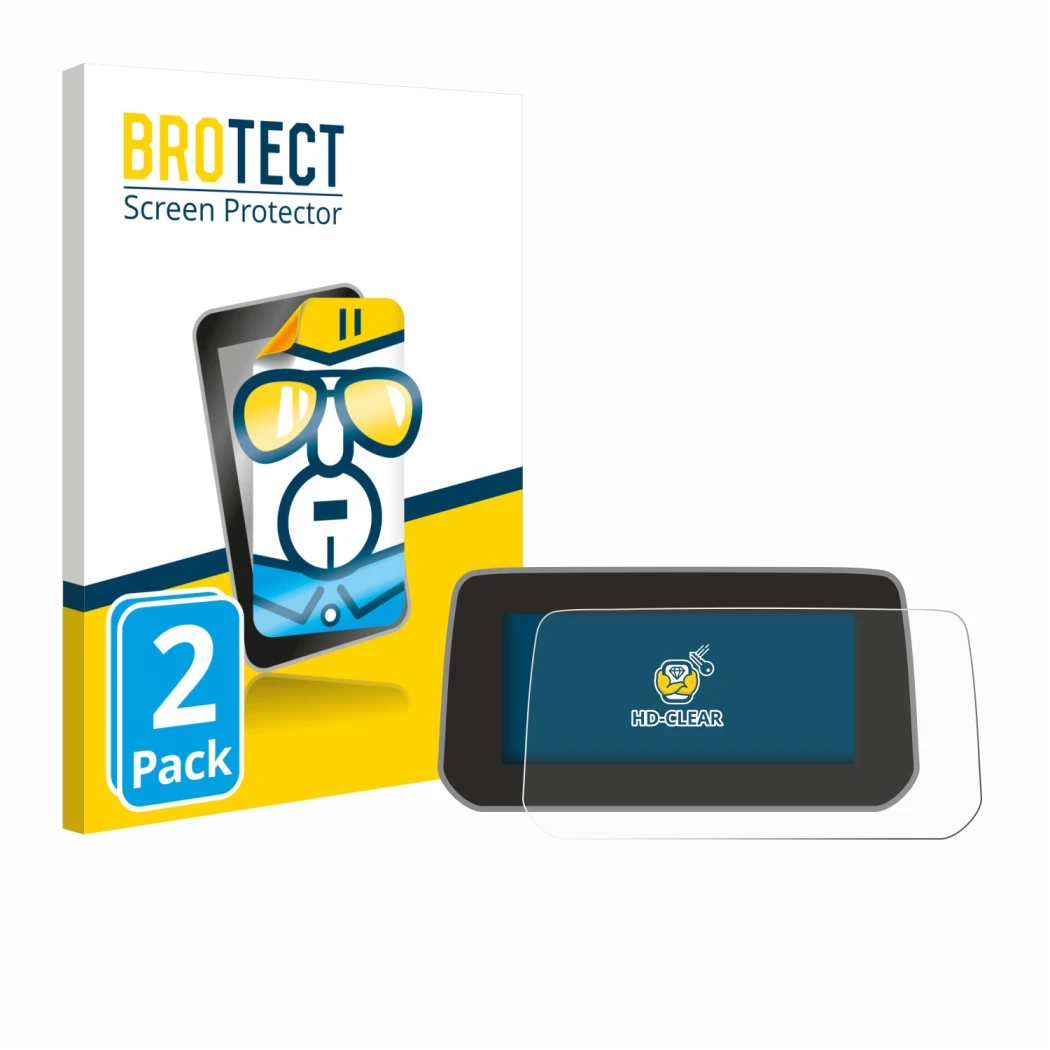 Face avant d’un emballage produit avec le logo de la marque BROTECT. À côté, l’appareil Mazda CX-5 2020 est représenté avec la