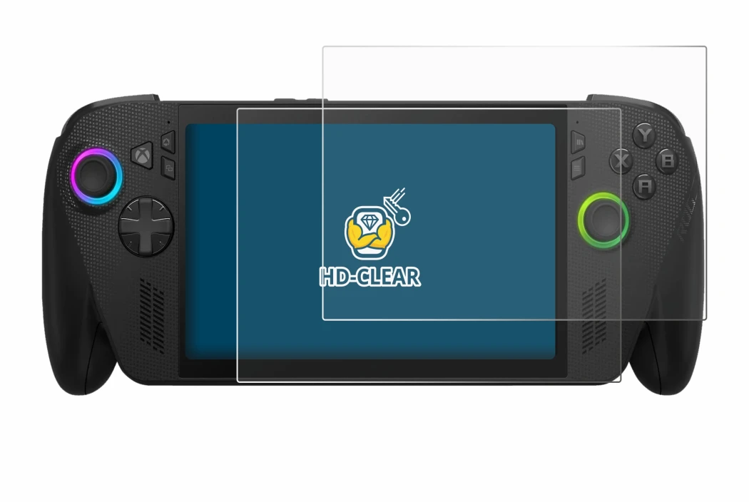 Image de l'appareil ASUS ROG Xbox Ally X avec une grande variété de protections d'écran.