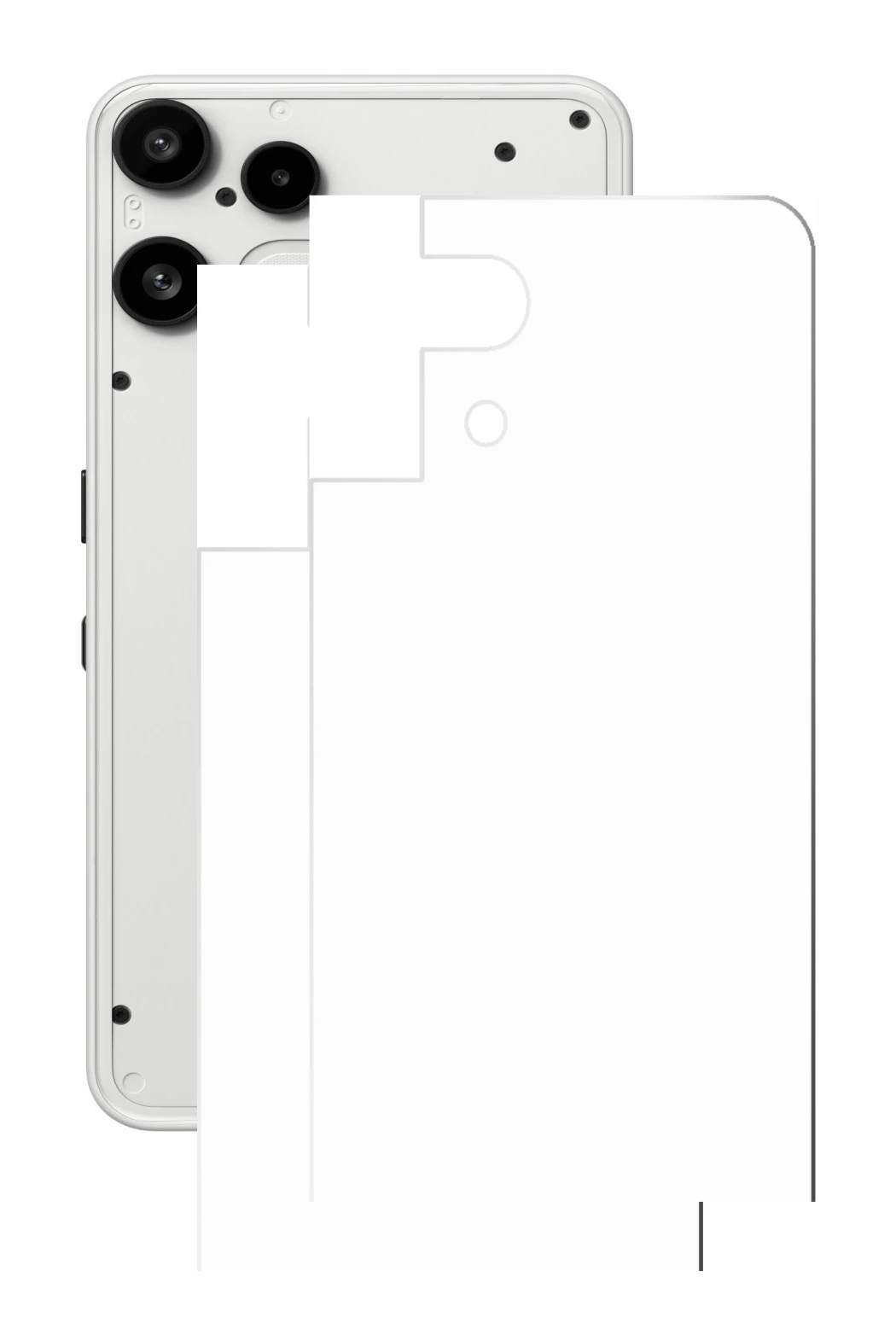 Image de l'appareil Nothing Phone (3a) Lite (Arrière) avec une grande variété de protections d'écran.