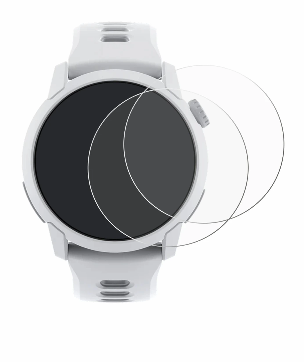 Image de l'appareil Coros Pace 4 avec une grande variété de protections d'écran.