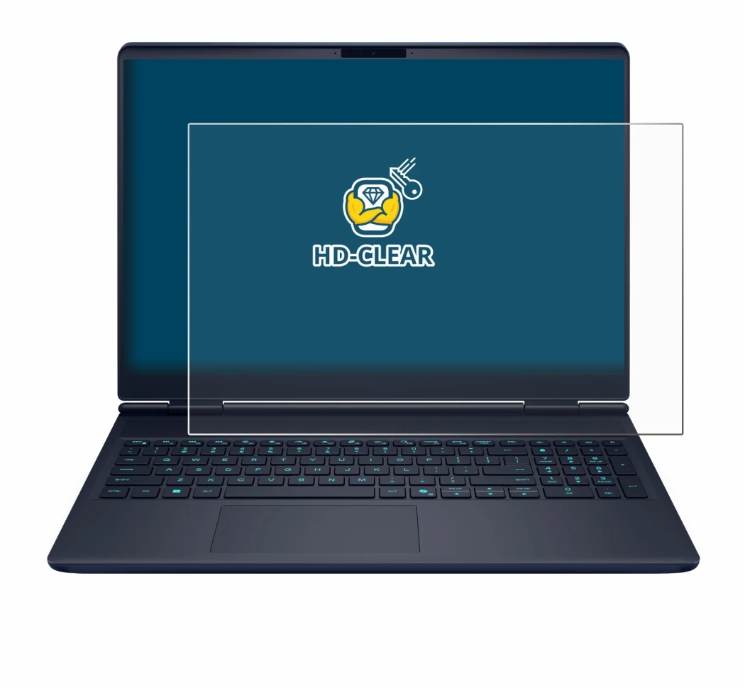 Image de l'appareil Dell Alienware 16X avec une grande variété de protections d'écran.