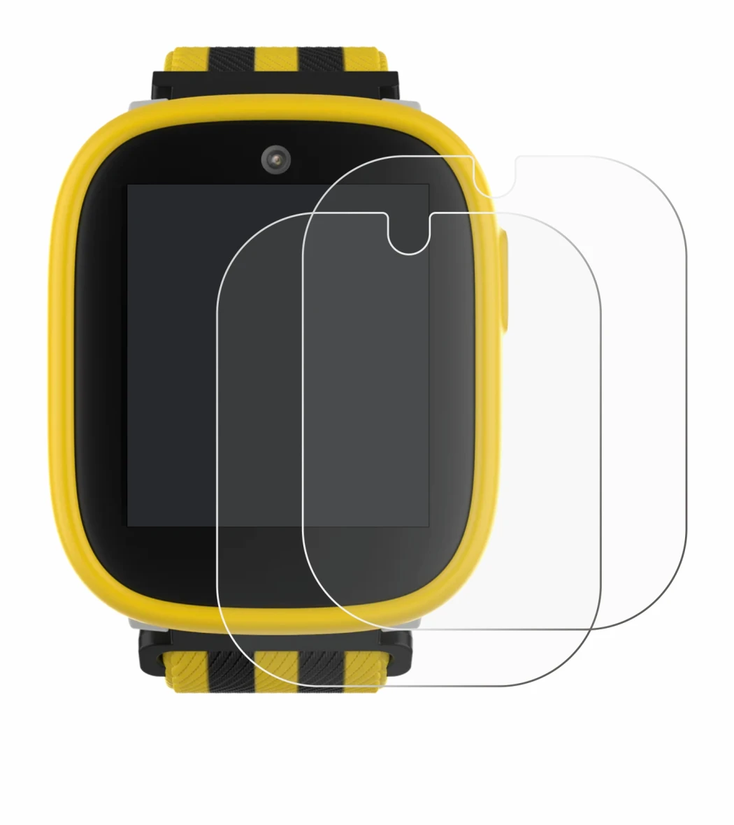 Image de l'appareil Xplora X6 Play BVB-Edition avec une grande variété de protections d'écran.