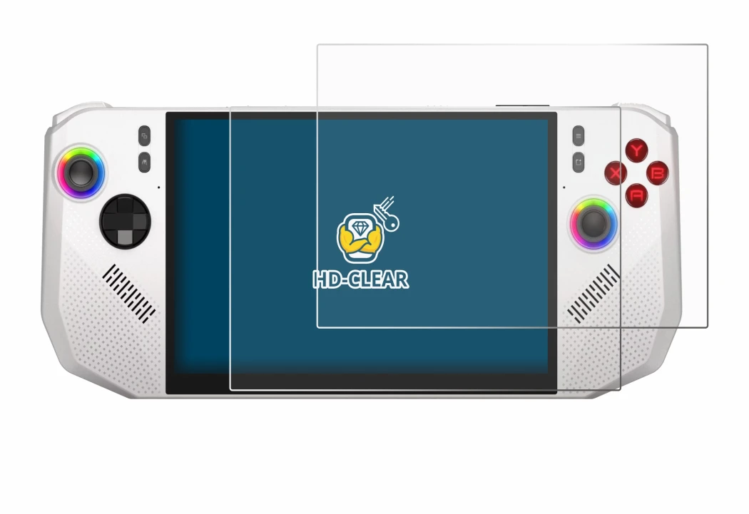 Image de l'appareil MSI Claw A8 BZ2EM avec une grande variété de protections d'écran.