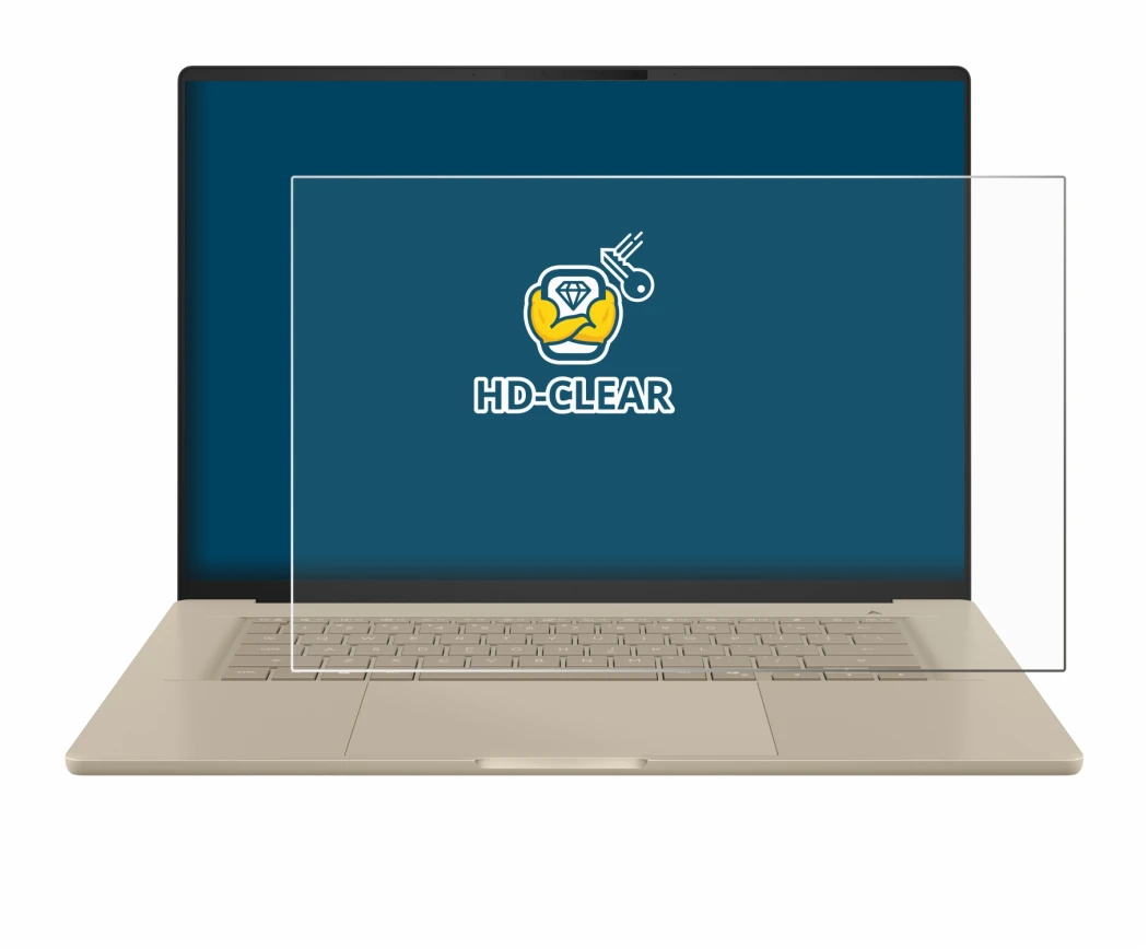 Image de l'appareil ASUS ZenBook A16 UX3607 avec une grande variété de protections d'écran.