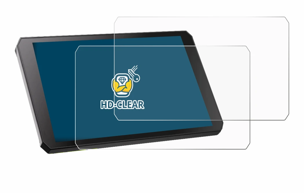 Image de l'appareil RiderNav R7M avec une grande variété de protections d'écran.