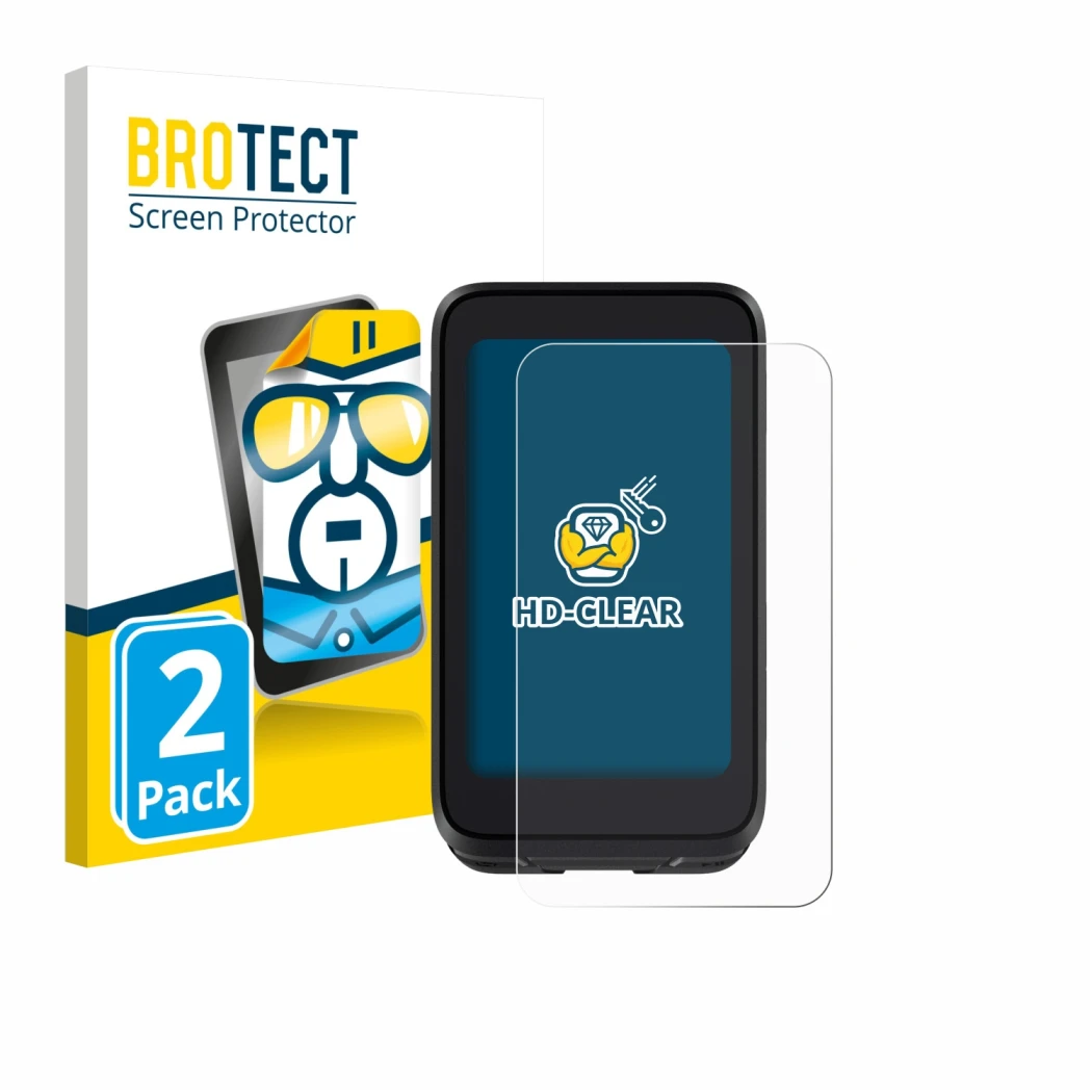 Face avant d’un emballage produit avec le logo de la marque BROTECT. À côté, l’appareil igpsport BiNavi Air est représenté ave