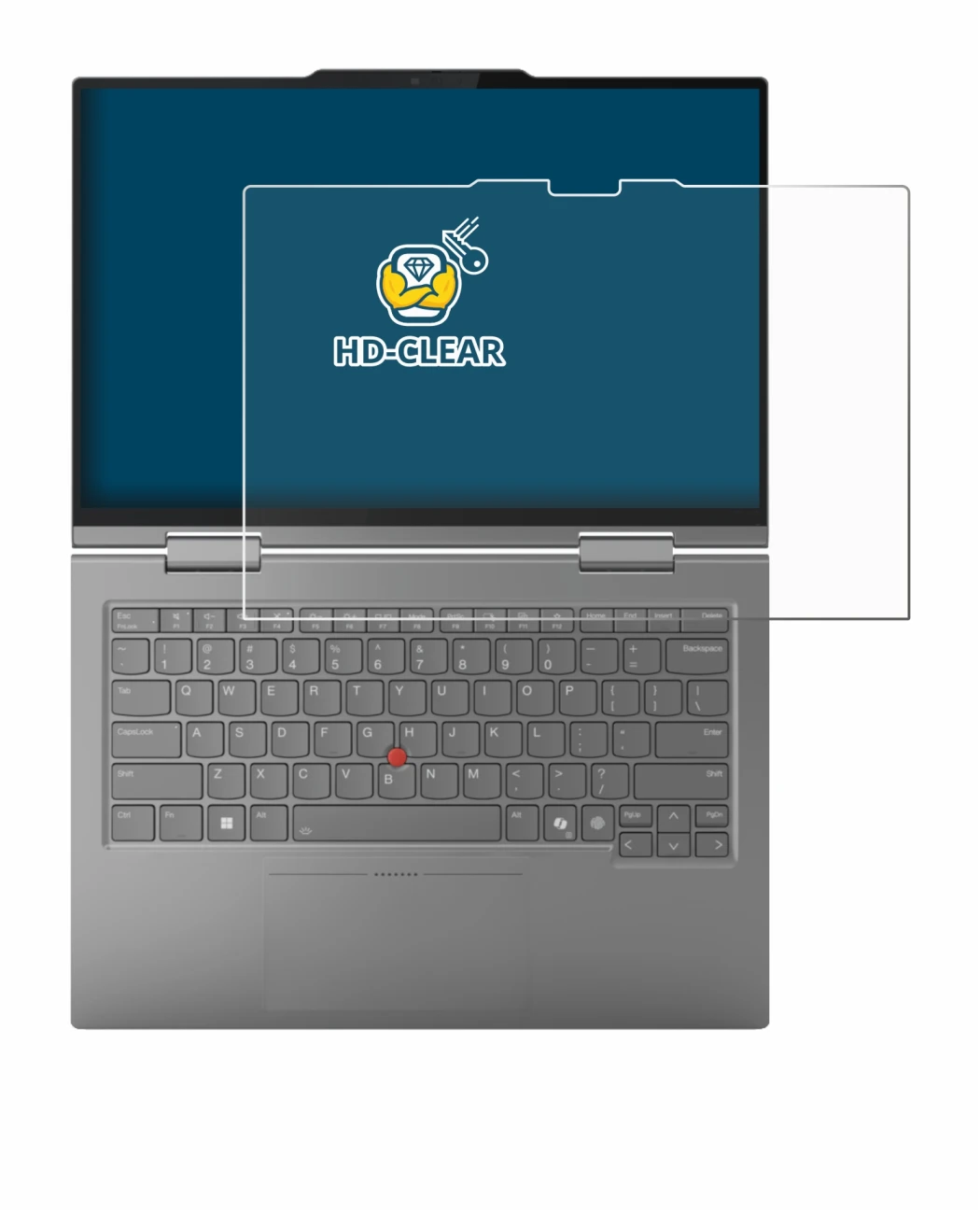 Image de l'appareil Lenovo ThinkPad X1 2-in-1 Gen 10 Aura Edition avec une grande variété de protections d'écran.