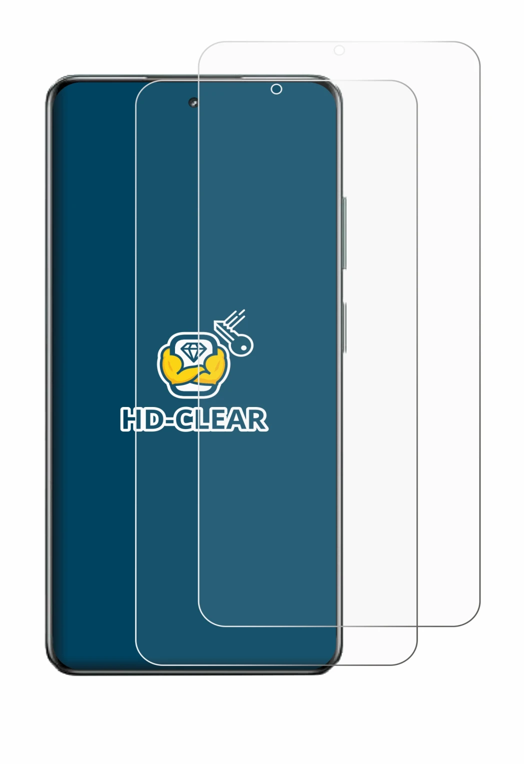 Image de l'appareil realme C63 5G avec une grande variété de protections d'écran.