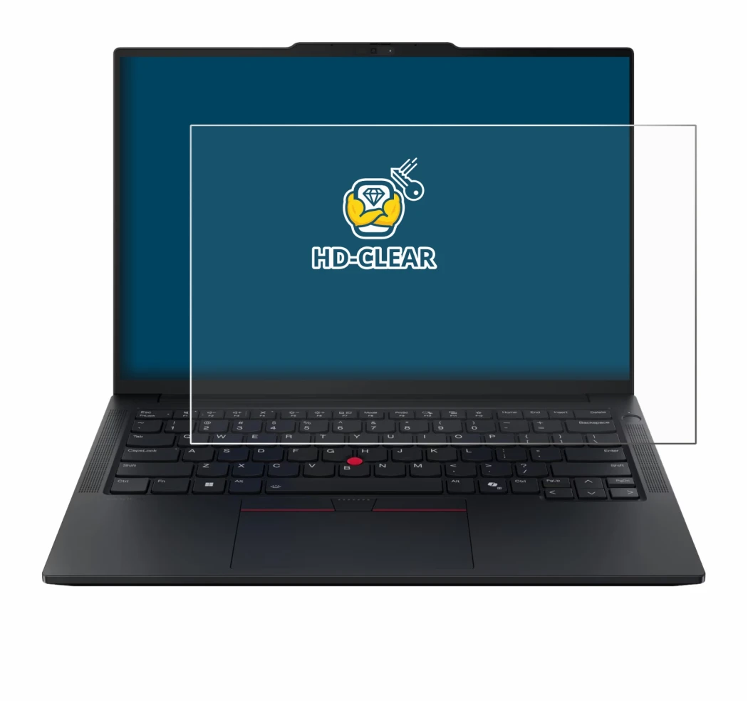Image de l'appareil Lenovo ThinkPad E14 Gen 8 avec une grande variété de protections d'écran.