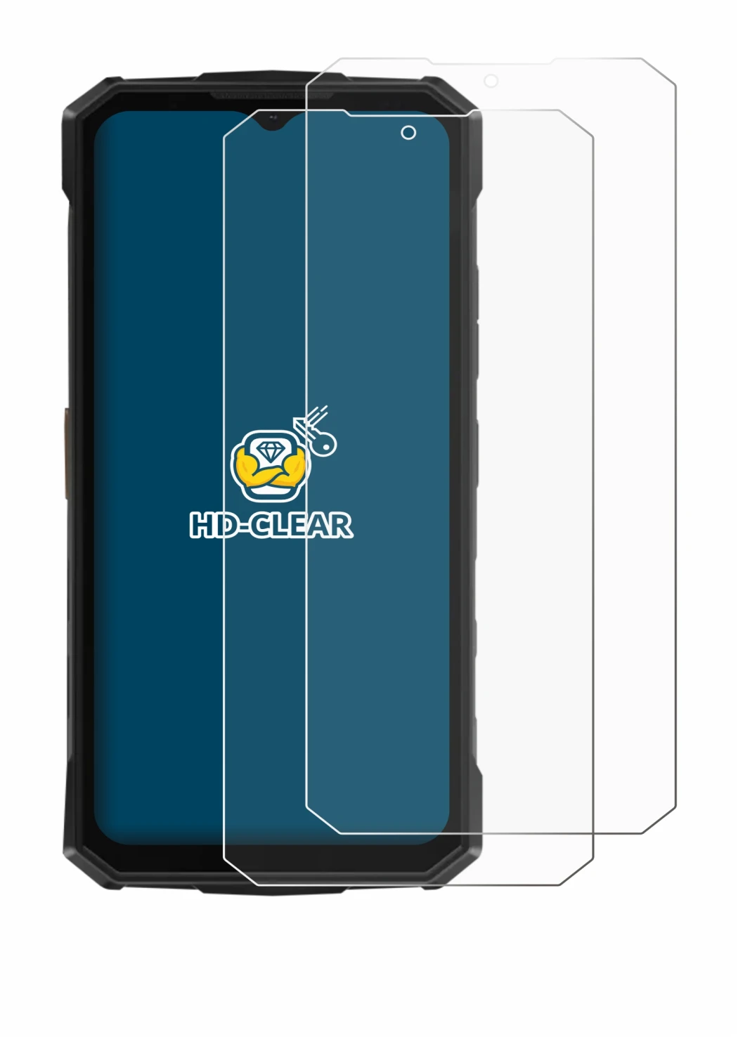 Image de l'appareil Doogee Fire 5 Pro avec une grande variété de protections d'écran.