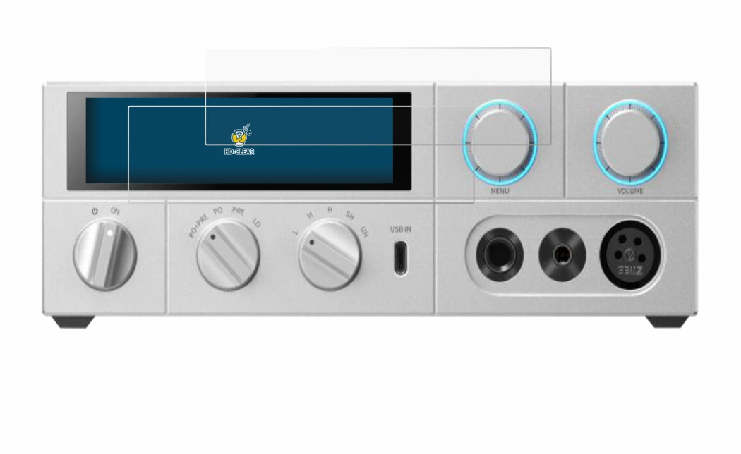 Image de l'appareil FiiO K15 avec une grande variété de protections d'écran.