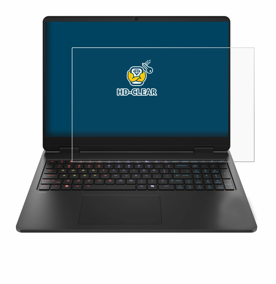 Image de l'appareil HP HyperX Omen 16 avec une grande variété de protections d'écran.
