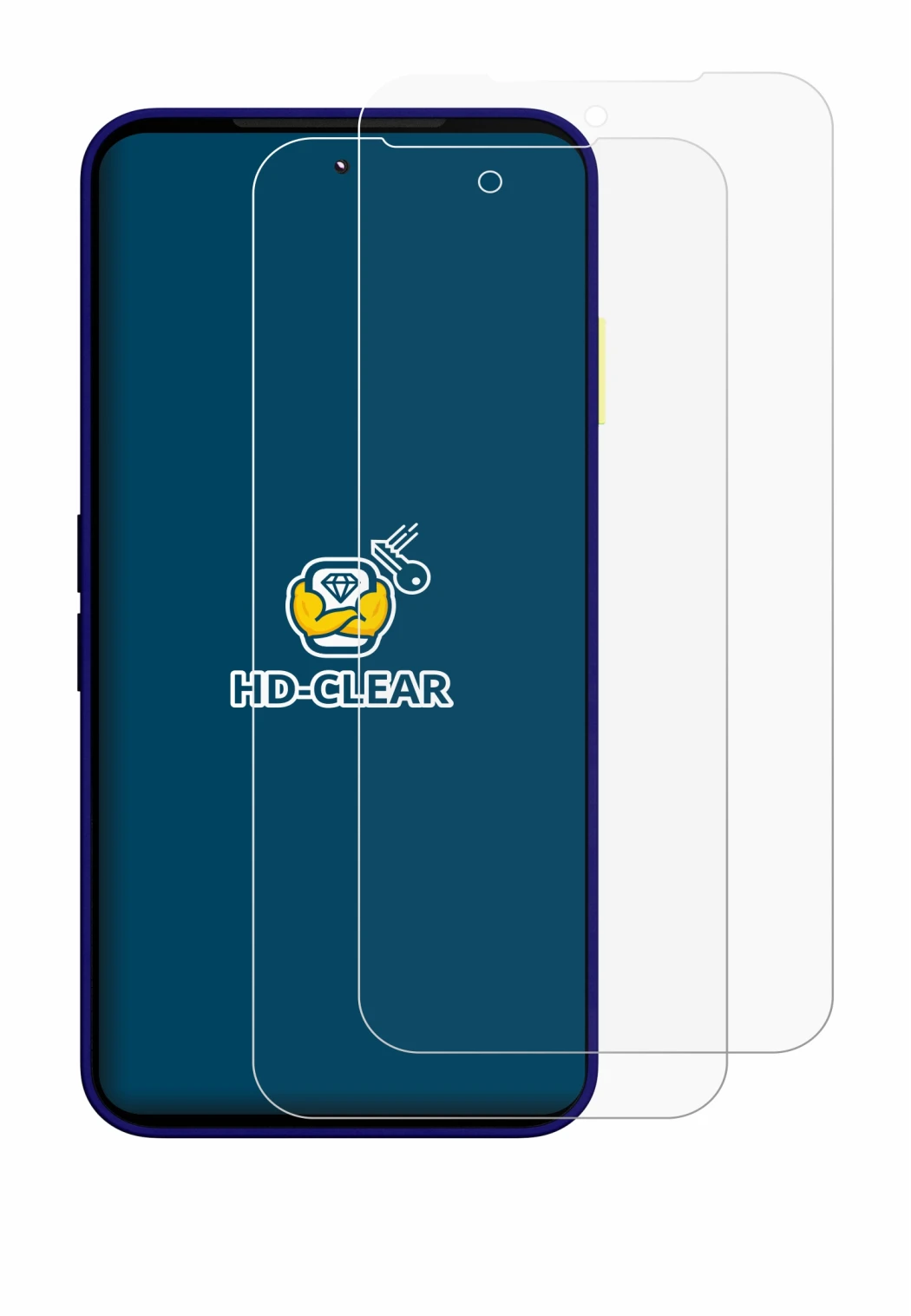Image de l'appareil Fairphone 6 Plus avec une grande variété de protections d'écran.