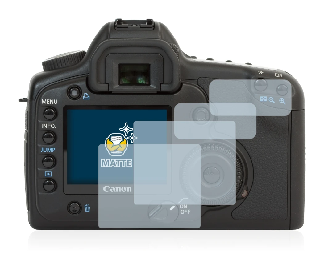Image de l'appareil Canon EOS 5D avec une grande variété de protections d'écran.
