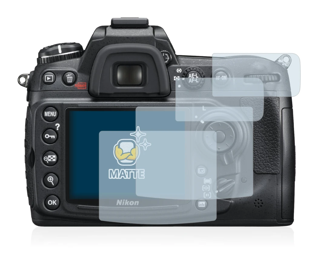 Image de l'appareil Nikon D300S avec une grande variété de protections d'écran.
