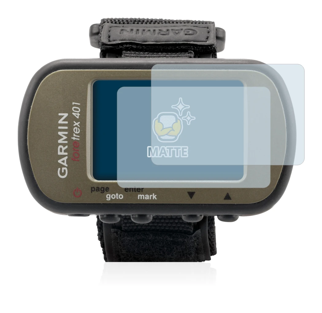 Image de l'appareil Garmin Foretrex 401 avec une grande variété de protections d'écran.