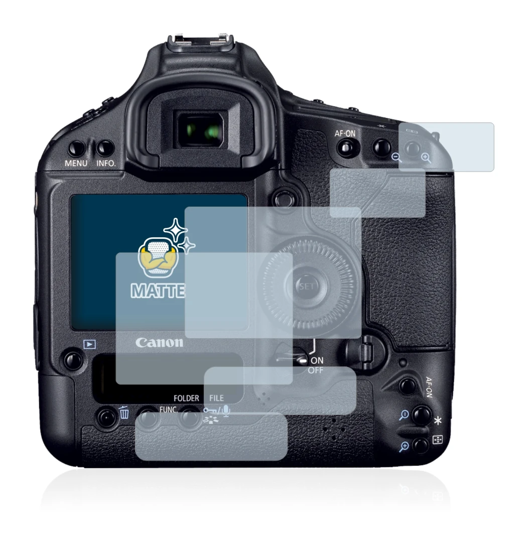 Image de l'appareil Canon EOS 1D Mark IV avec une grande variété de protections d'écran.