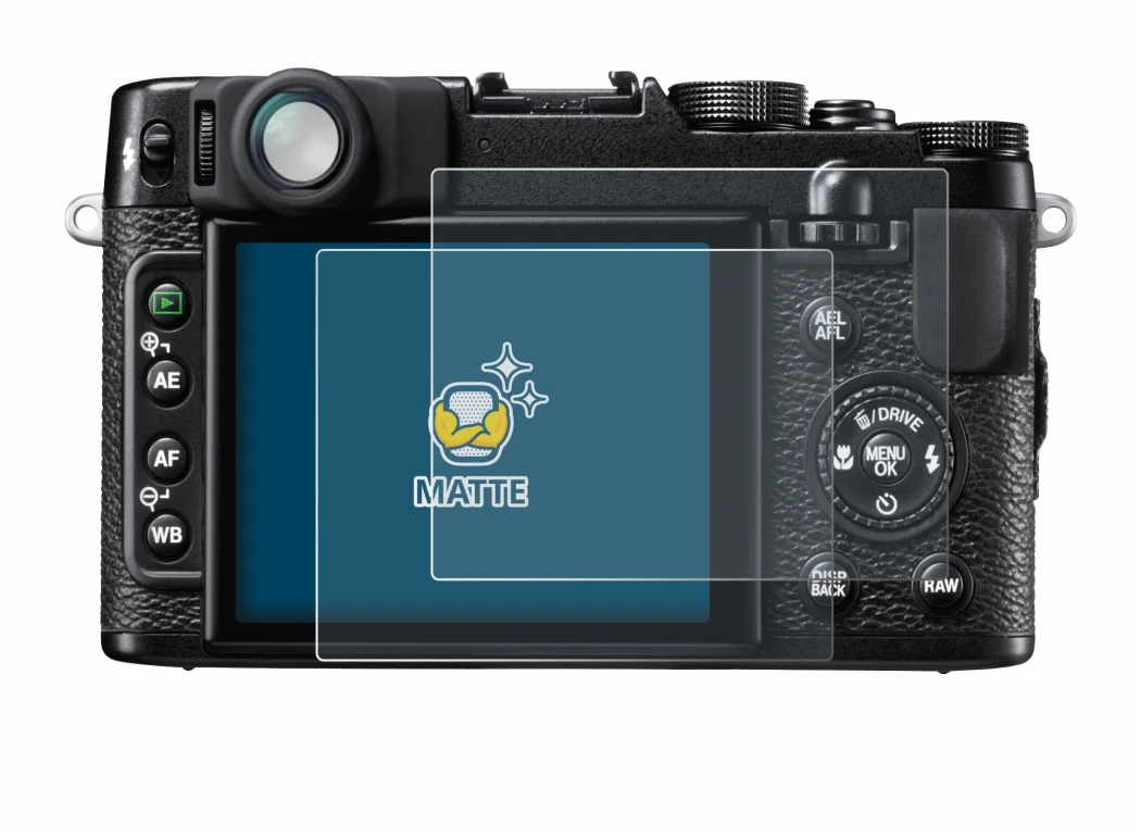 Image de l'appareil Fujifilm FinePix X10 avec une grande variété de protections d'écran.