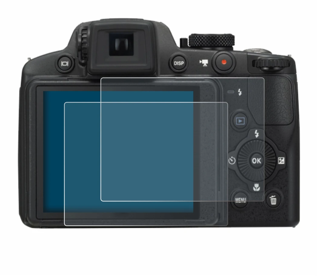 Image de l'appareil Nikon Coolpix P510 avec une grande variété de protections d'écran.