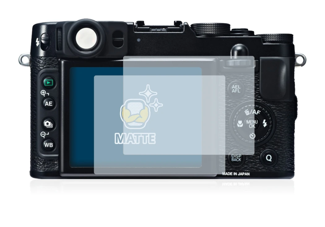 Image de l'appareil Fujifilm X20 avec une grande variété de protections d'écran.
