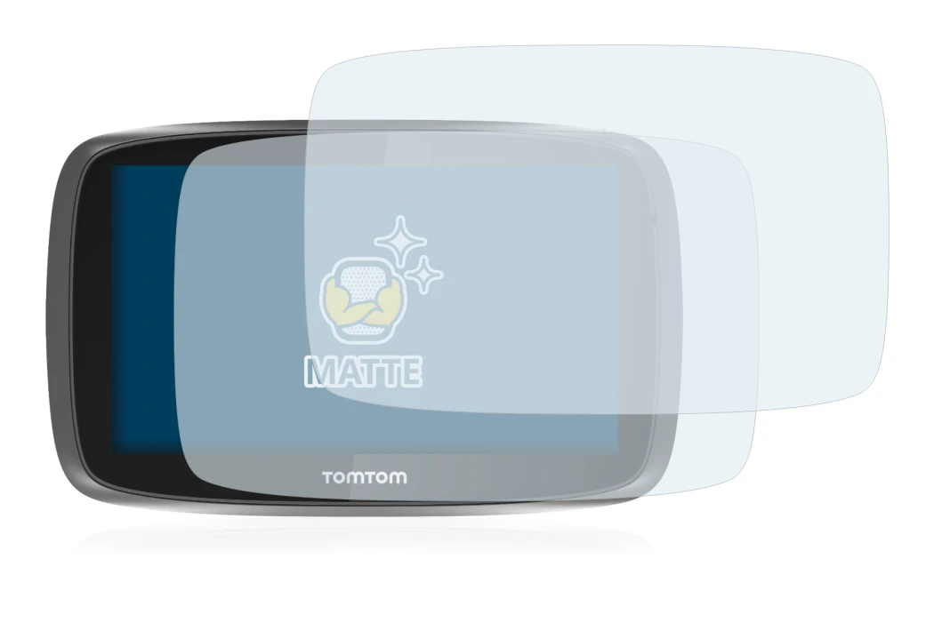Image de l'appareil TomTom GO 5000 avec une grande variété de protections d'écran.