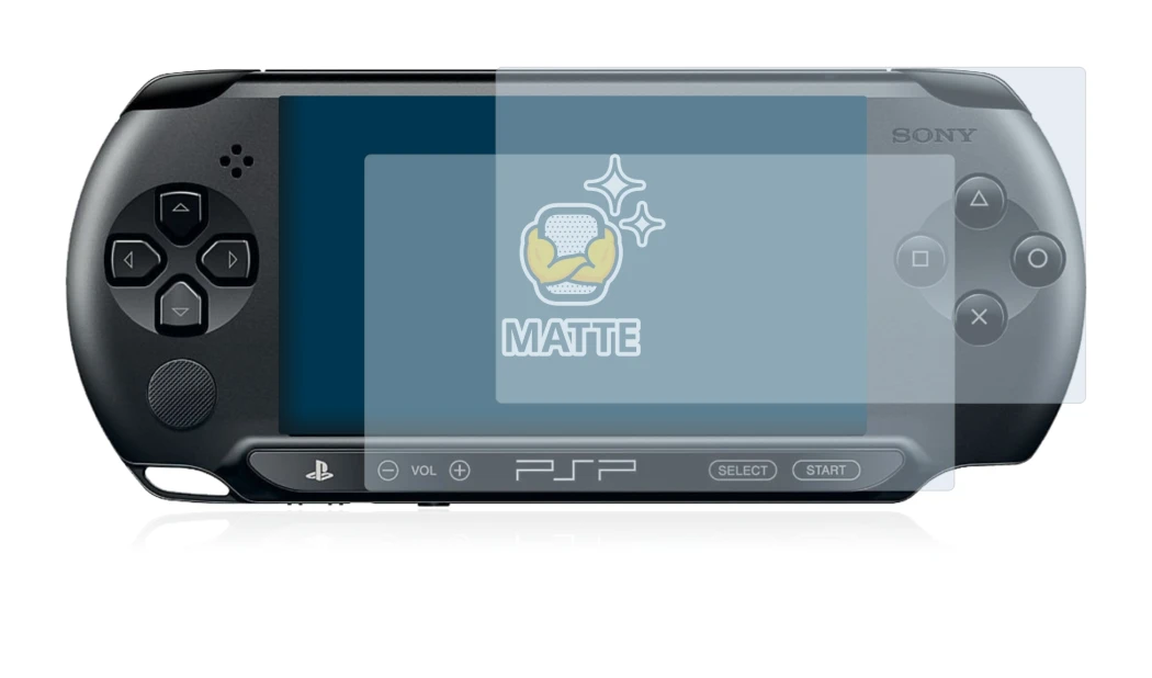 Image de l'appareil Sony PSP 2000 avec une grande variété de protections d'écran.