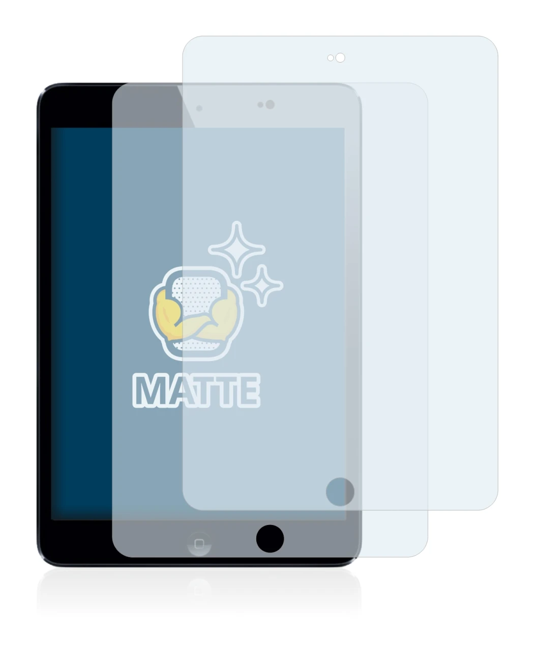 Image de l'appareil Apple iPad Mini 3 2014 avec une grande variété de protections d'écran.