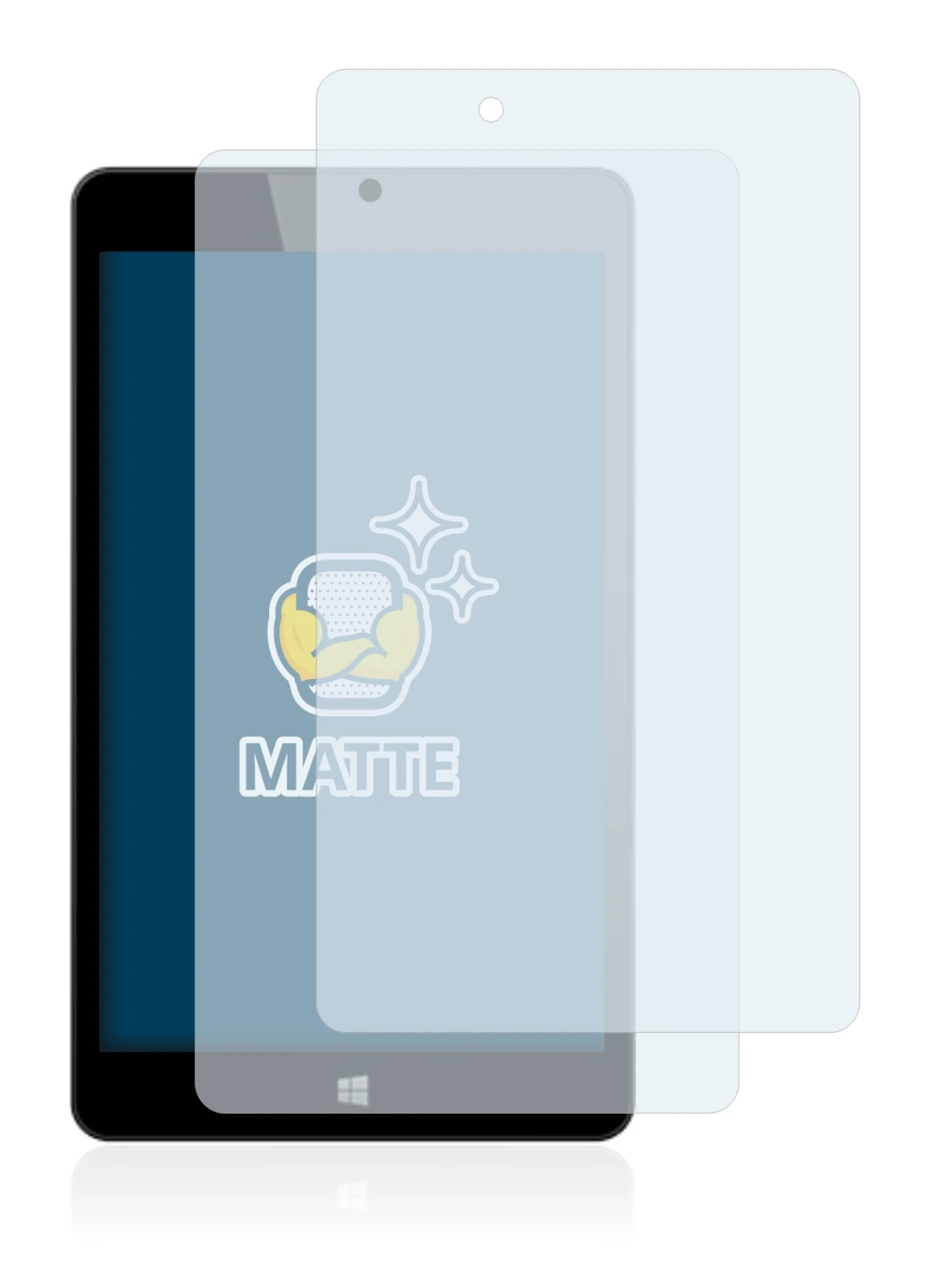 Image de l'appareil Linx 8 avec une grande variété de protections d'écran.