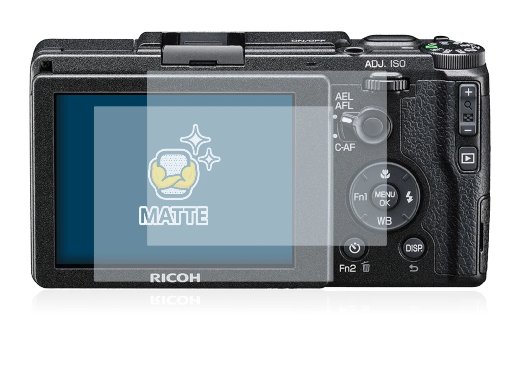 Image de l'appareil Ricoh GR II 2015 avec une grande variété de protections d'écran.