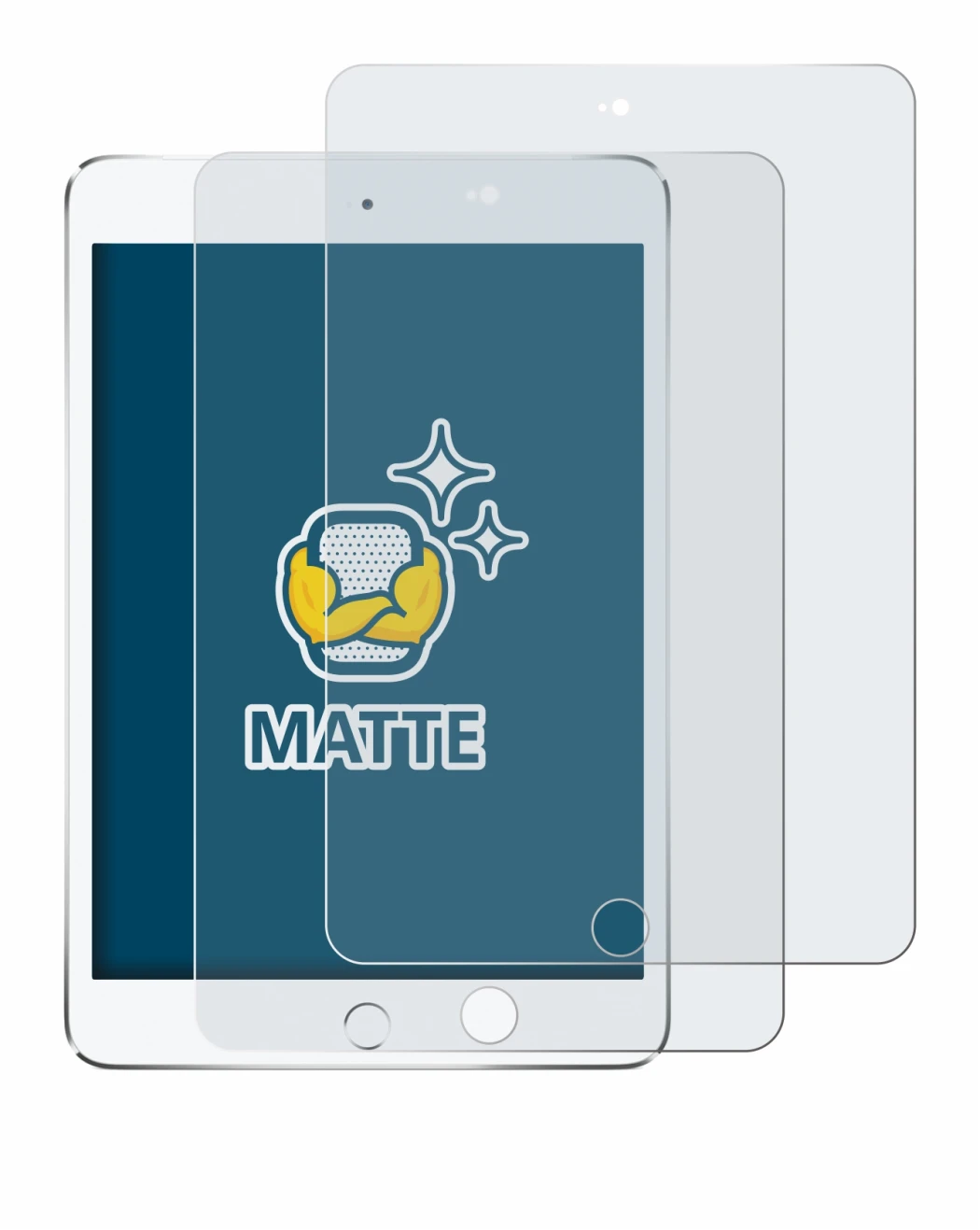 Image de l'appareil Apple iPad Mini 4 2015 avec une grande variété de protections d'écran.