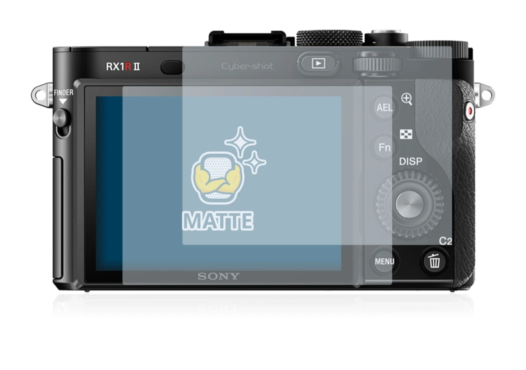 Image de l'appareil Sony Cyber-Shot DSC-RX1R II avec une grande variété de protections d'écran.