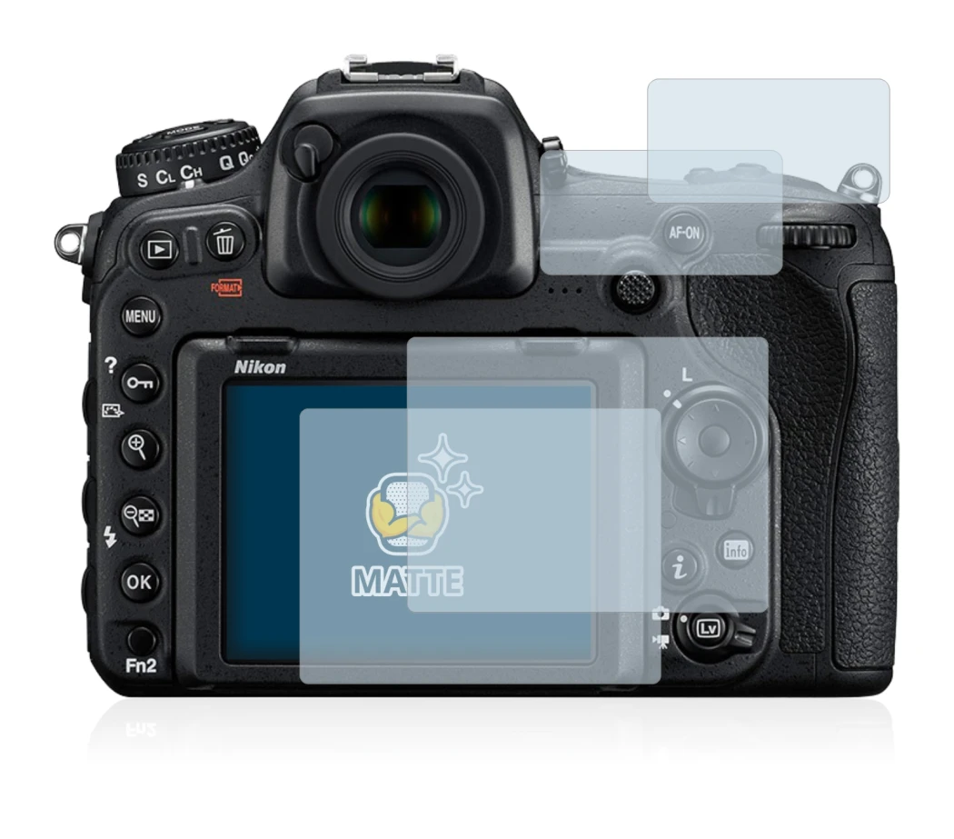 Image de l'appareil Nikon D500 avec une grande variété de protections d'écran.